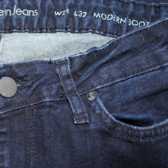 CALVIN KLEIN Women's Dark Washed Jeans - Picture 8 of 10